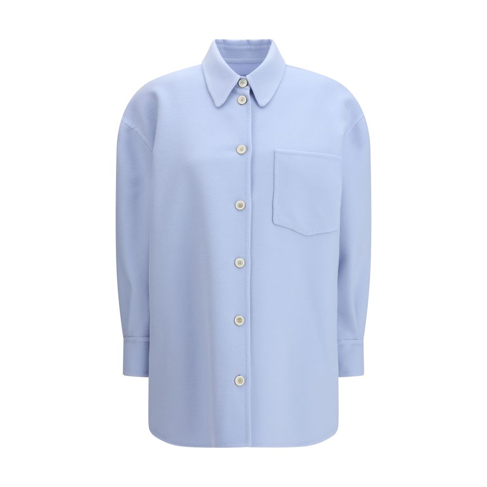 Blue Wool Full-Length Jacket
