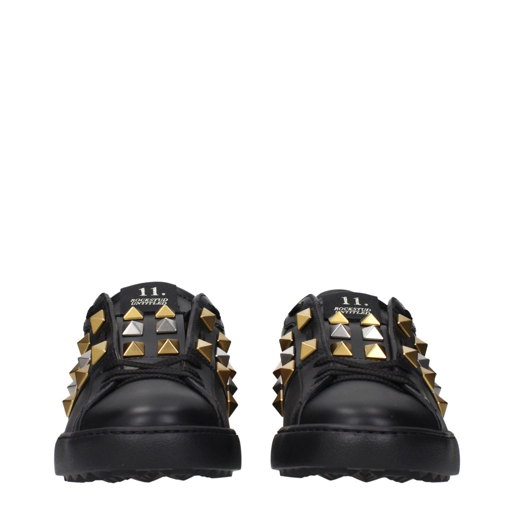 Black Leather Sneakers