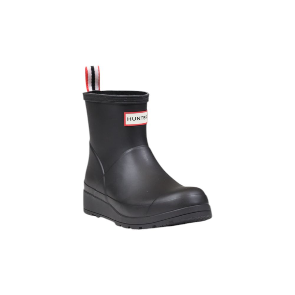 Black Recycled Polyester Ankle Boots