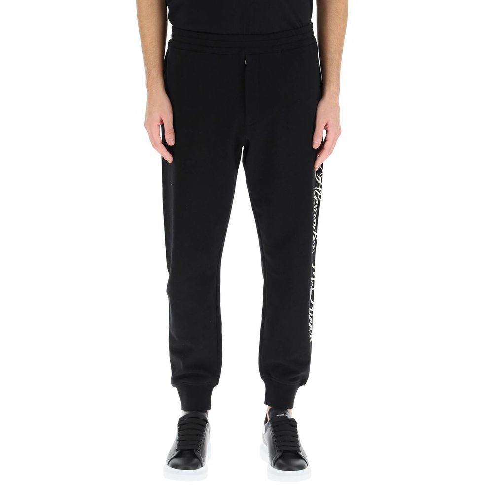 Black Cotton Joggers (Workout Pants)