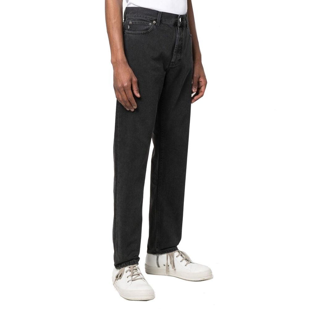 Black Cotton Slim Fit Jeans