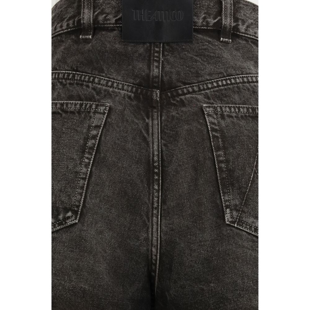 Black Cotton High-Waisted Jean