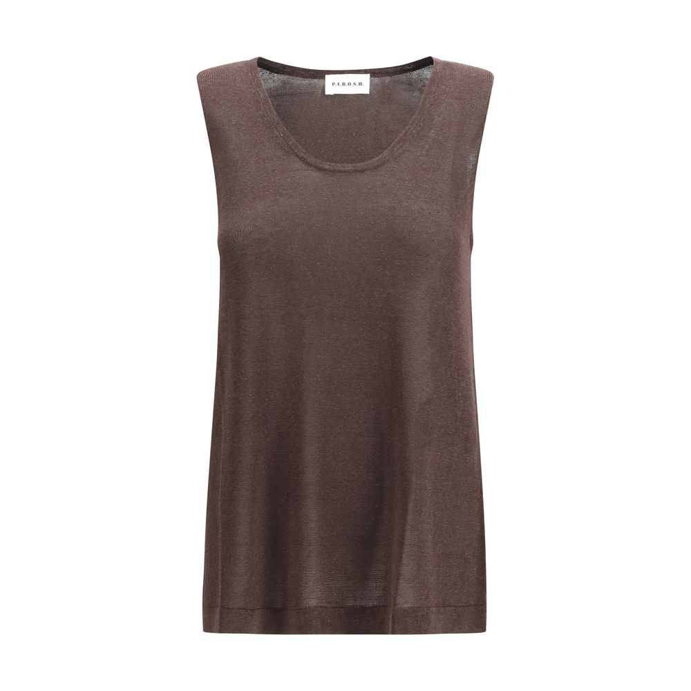 Brown Linen Top