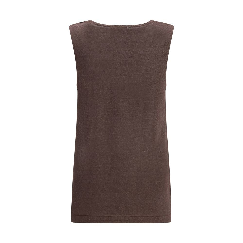 Brown Linen Top