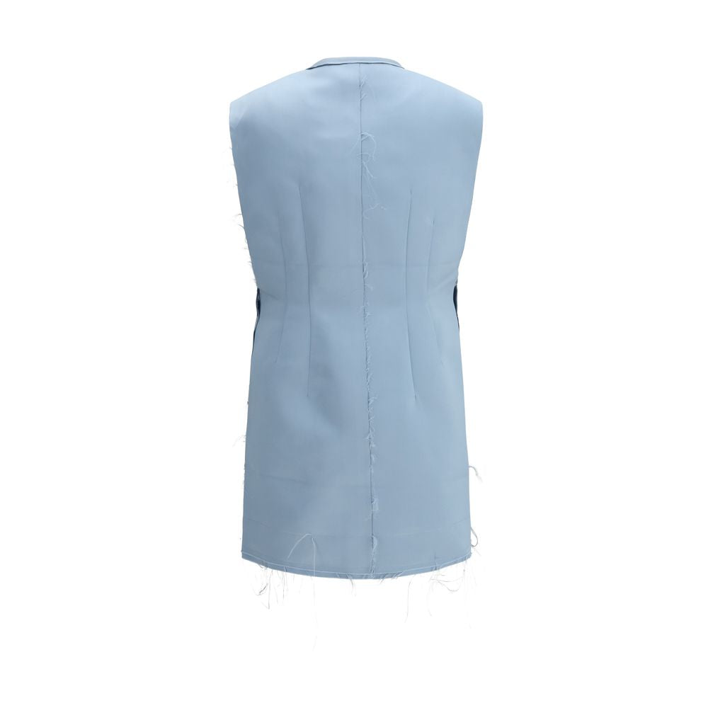 Blue Polyester Casual Dress