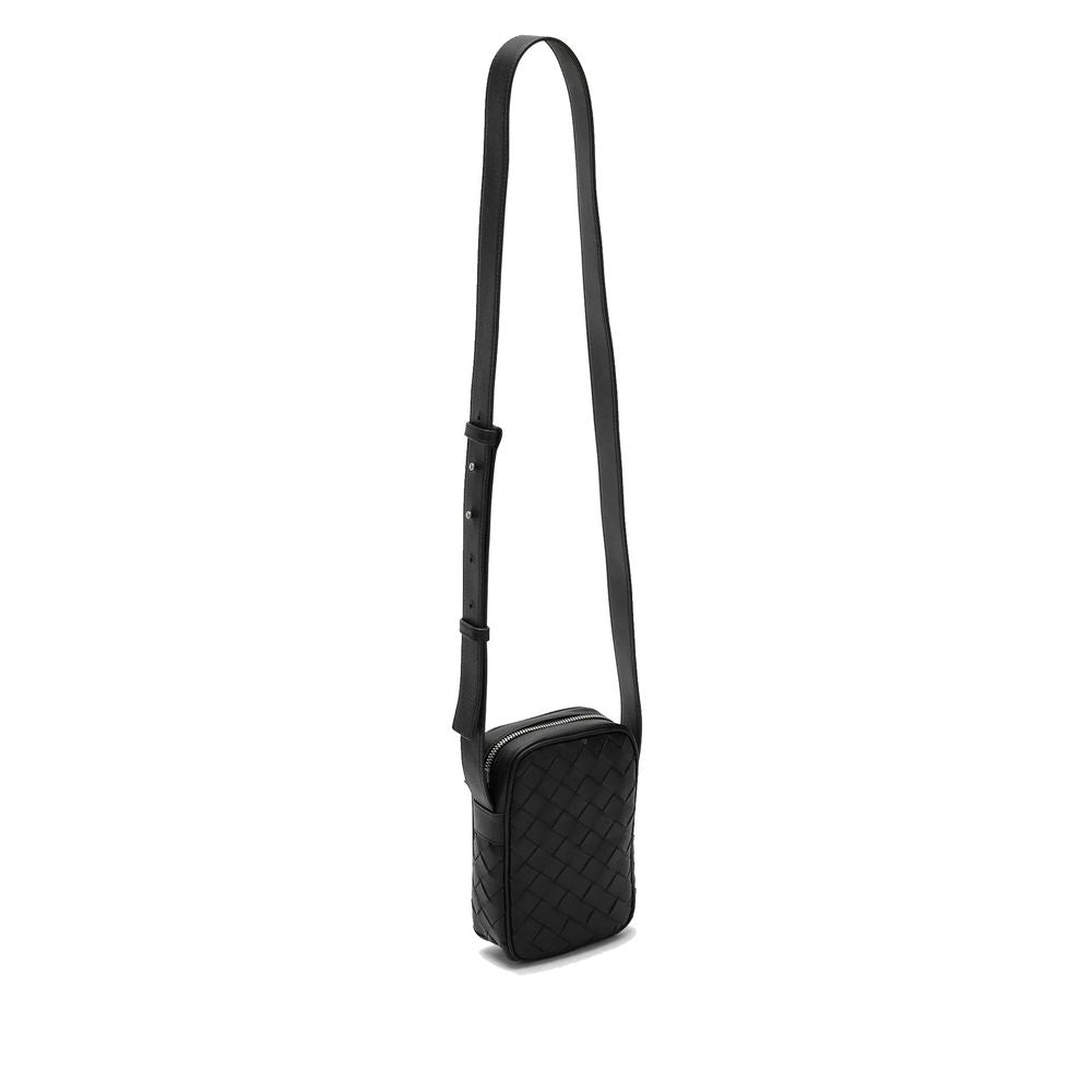 Black Lamb Leather Crossbody Bag