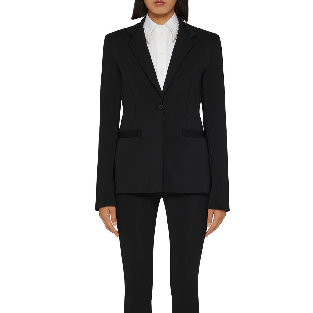 Black Elastane Blazer