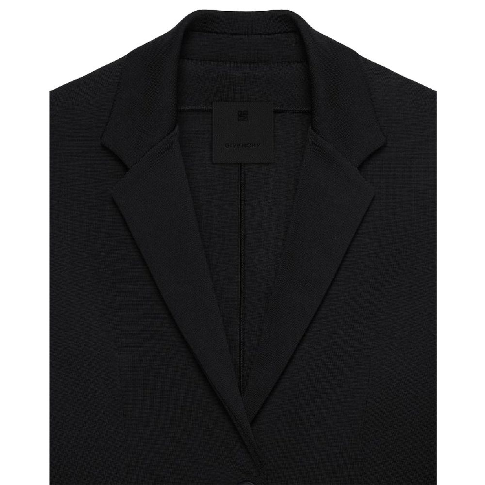 Black Elastane Blazer