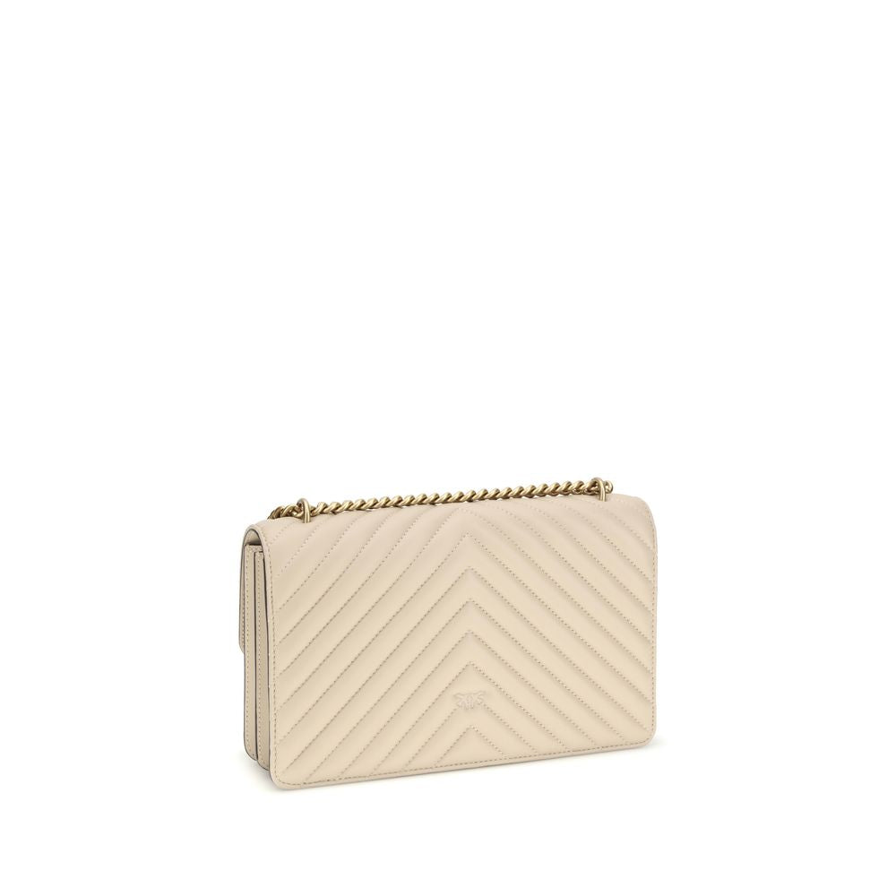 Beige Calf Leather Bos Taurus Shoulder Bag