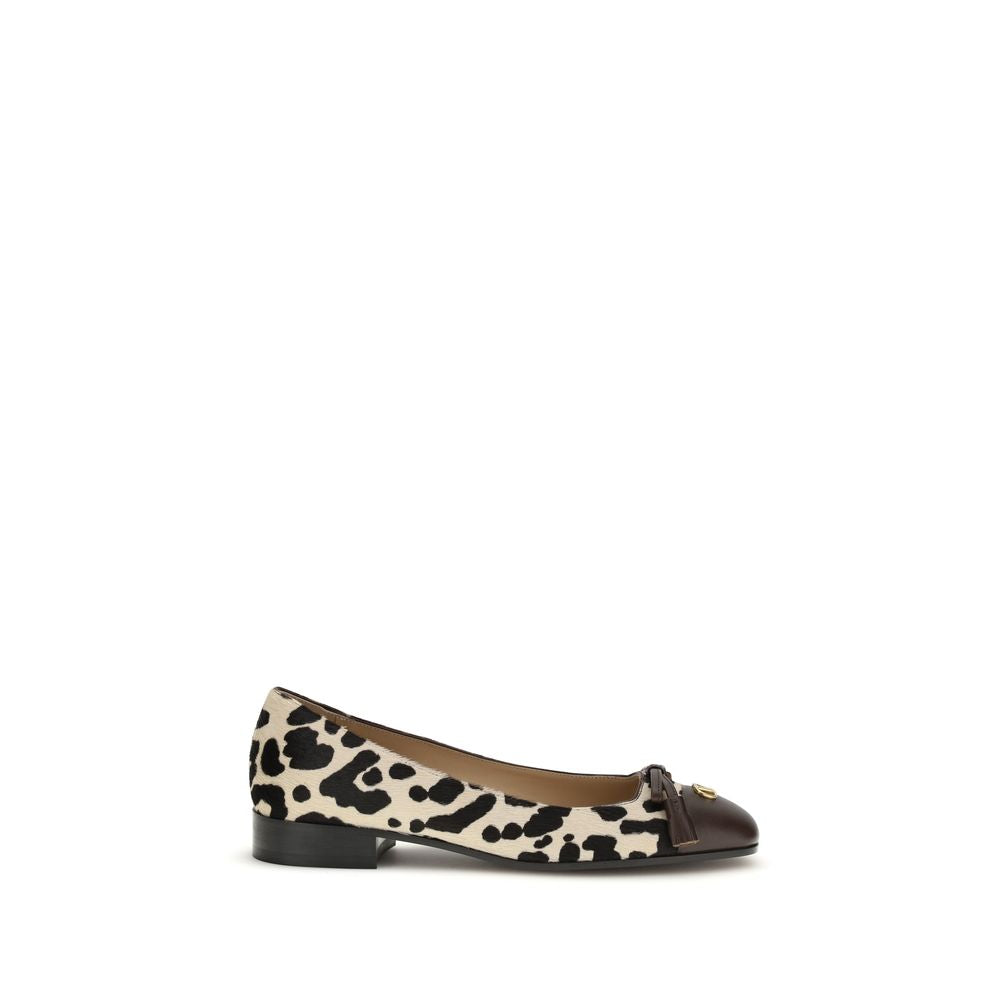 Multicolor Calf Leather Bos Taurus Ballet Flats
