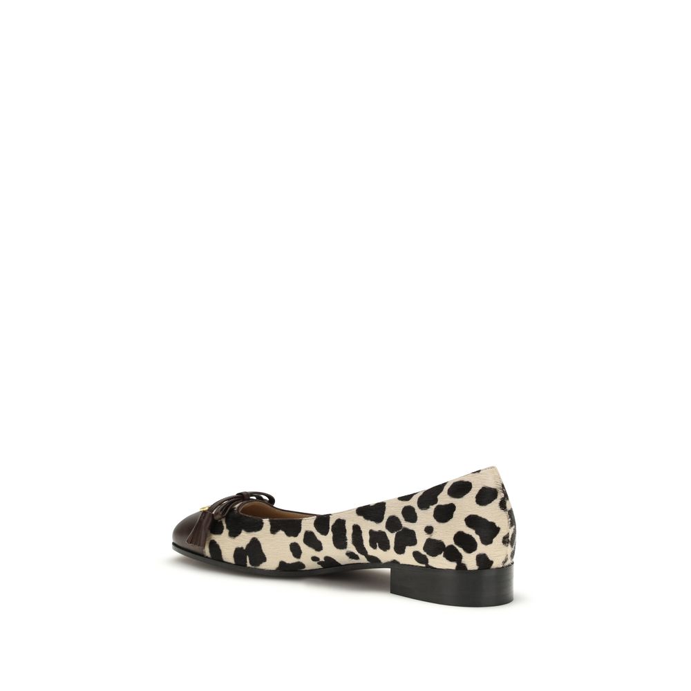 Multicolor Calf Leather Bos Taurus Ballet Flats