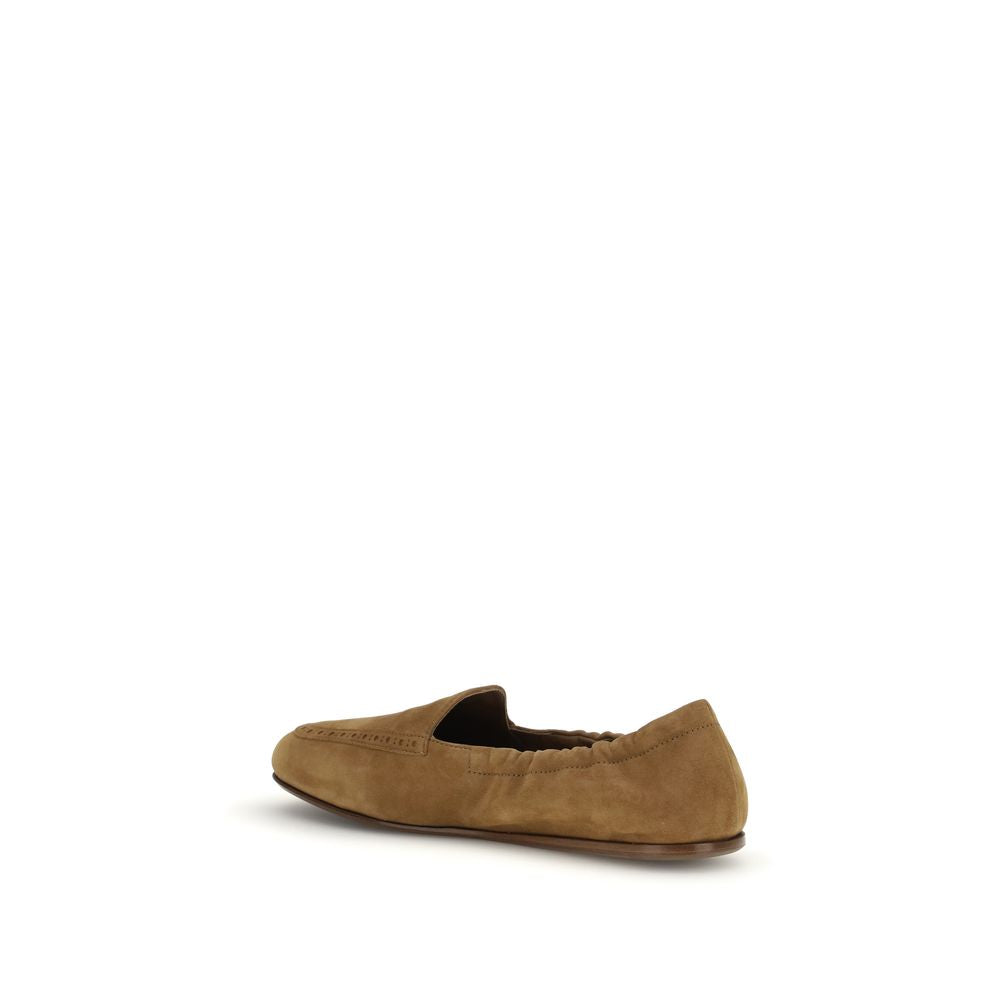 Brown Calf Leather Bos Taurus Slip-On Loafers