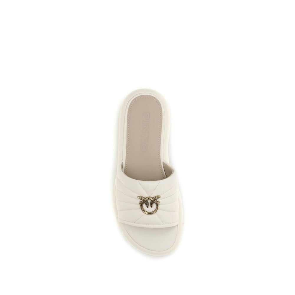Beige Calf Leather Bos Taurus Sandals