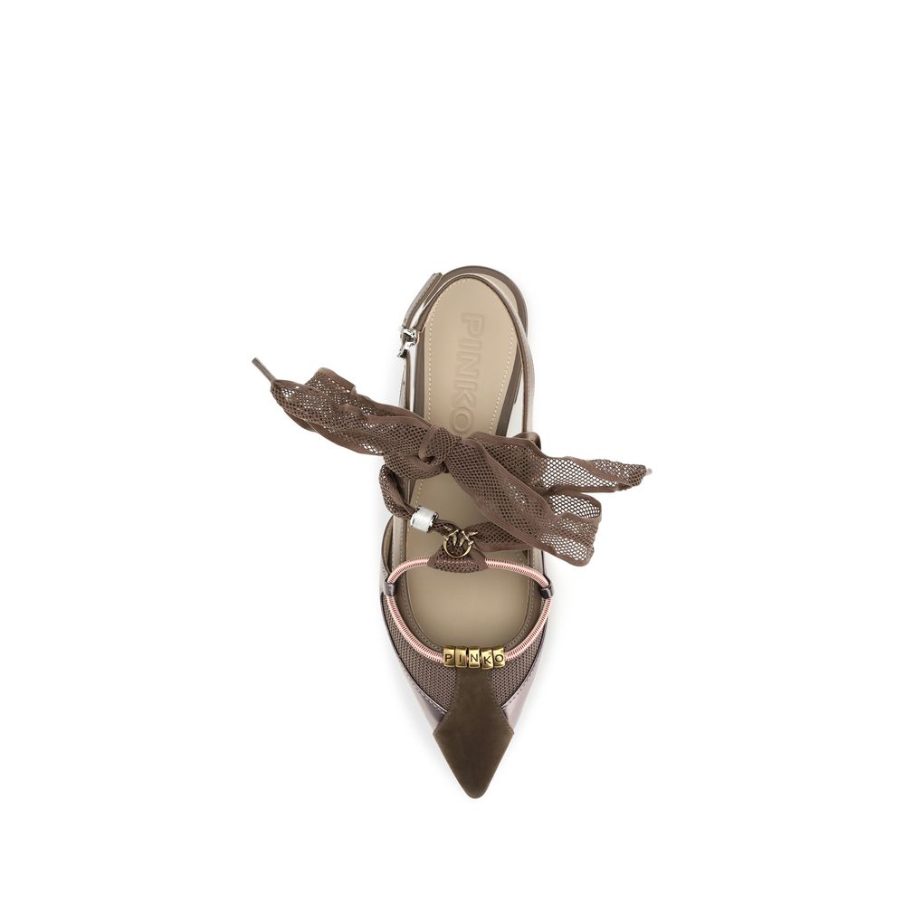 Brown Calf Leather Bos Taurus Ballet Flats