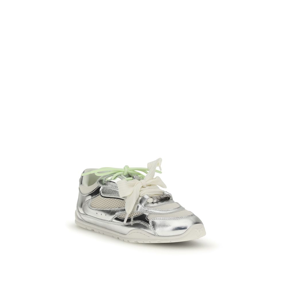 Silver Calf Leather Bos Taurus Athletic Sneakers