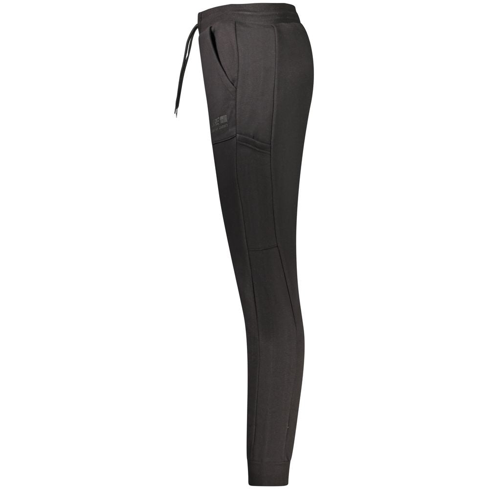 Black Cotton Men's Track Pant