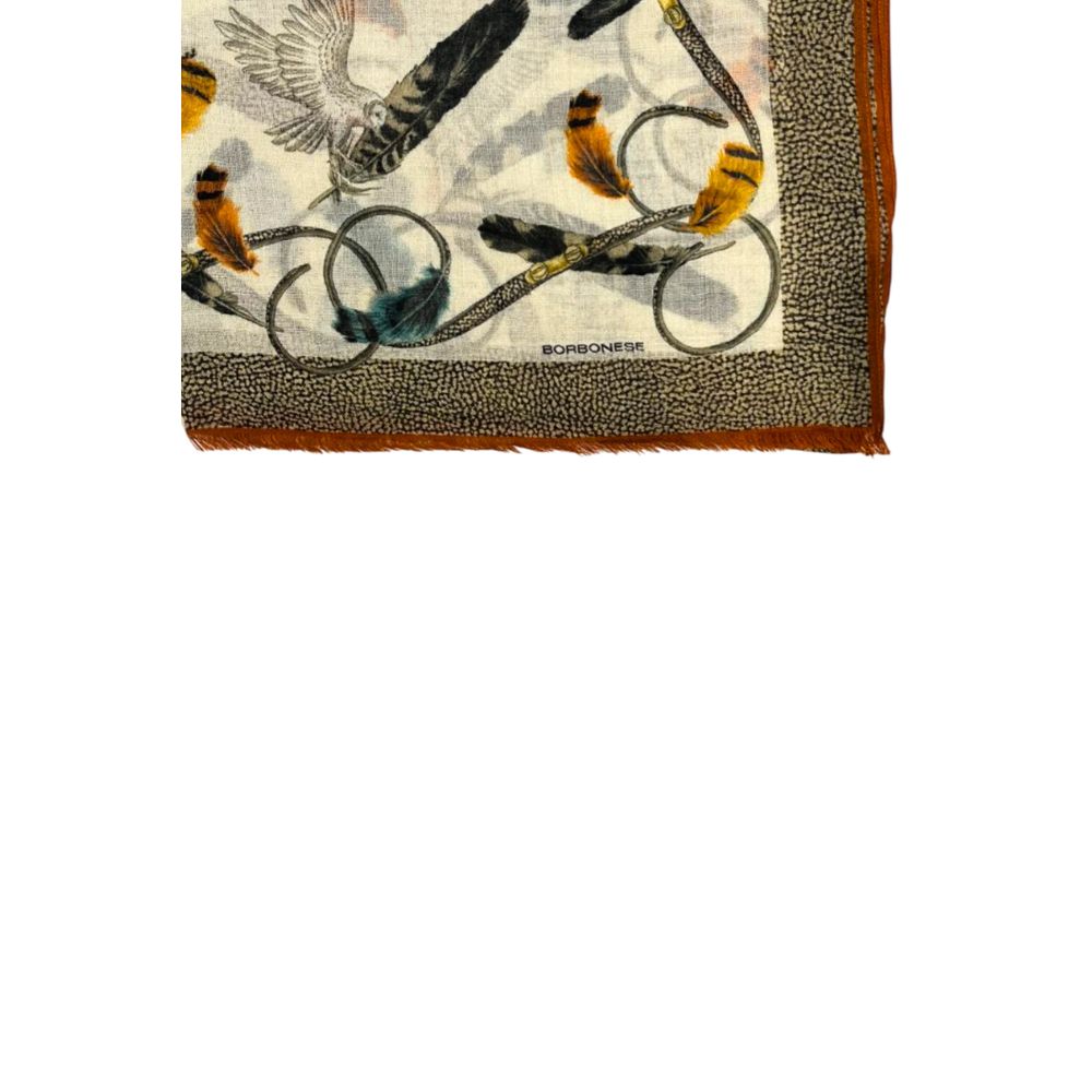 Beige Fleece Wool Women Scarf