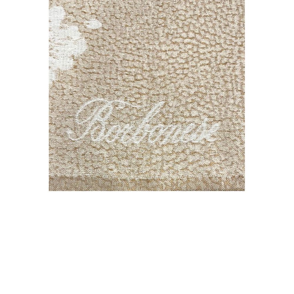 Beige Viscose Women Scarf