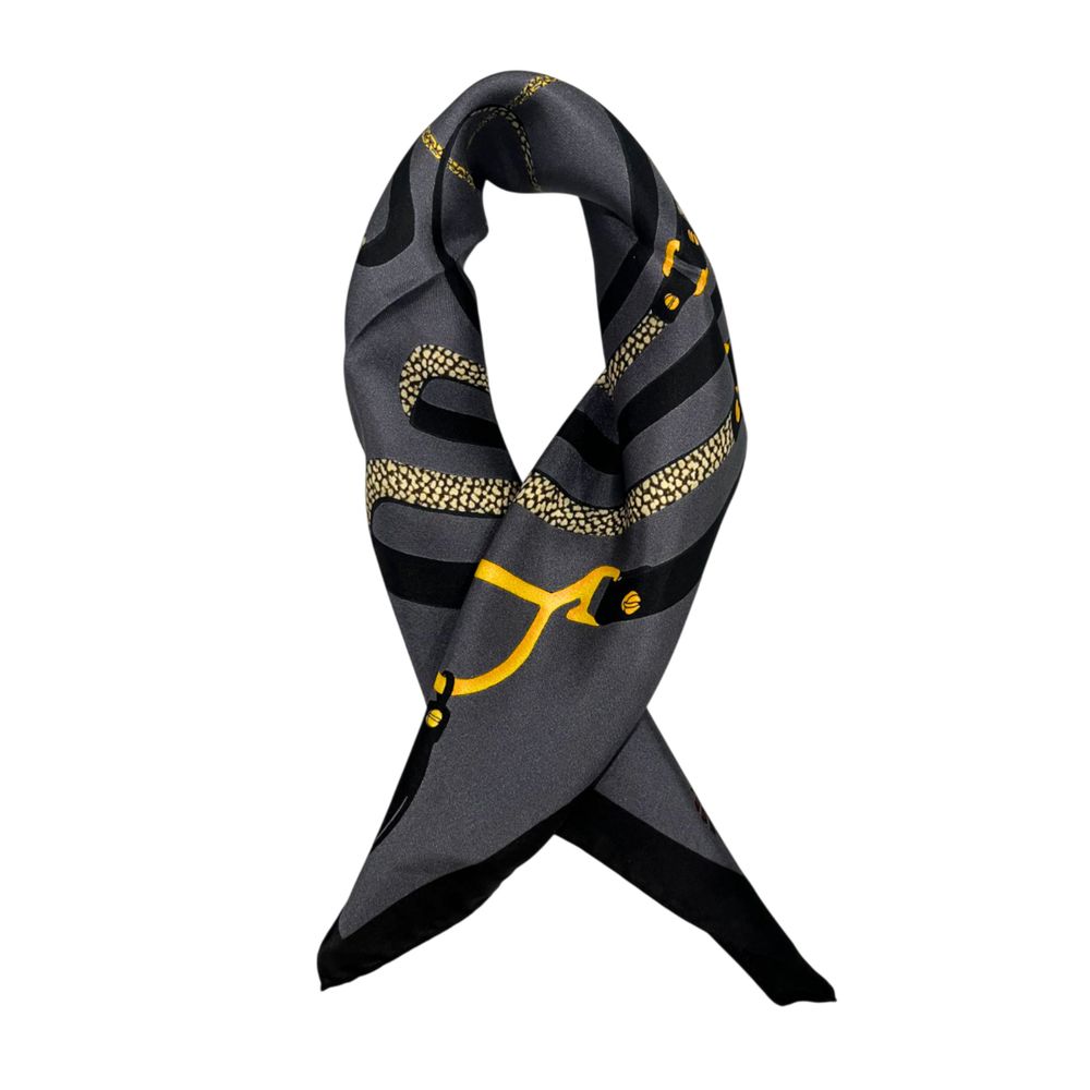 Black Silk Women Scarf