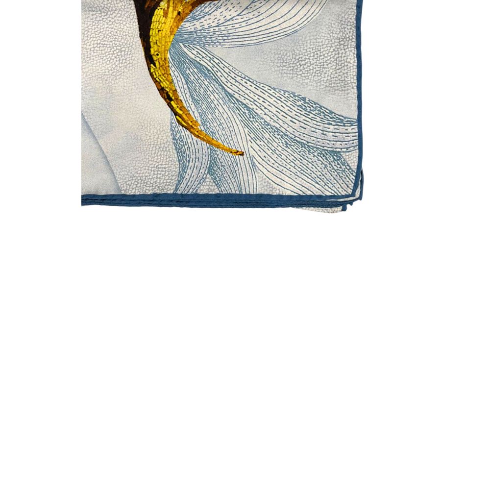 Light-Blue Silk Women Scarf