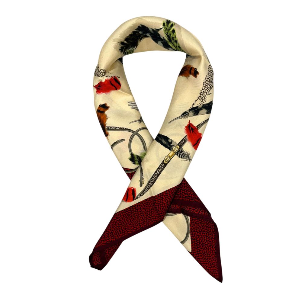 Beige Silk Women Scarf