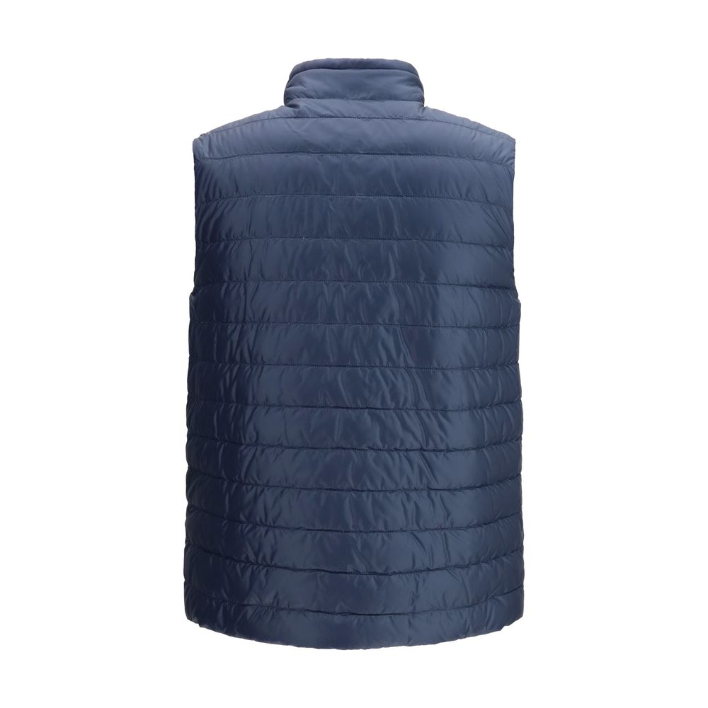 White Polyamide Sleeveless Jacket
