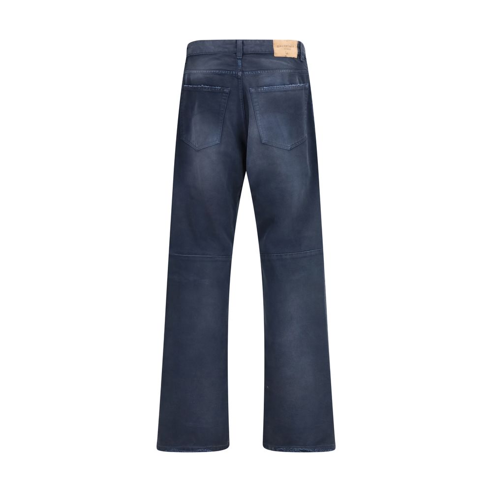 Blue Cotton Relaxed Fit Jeans
