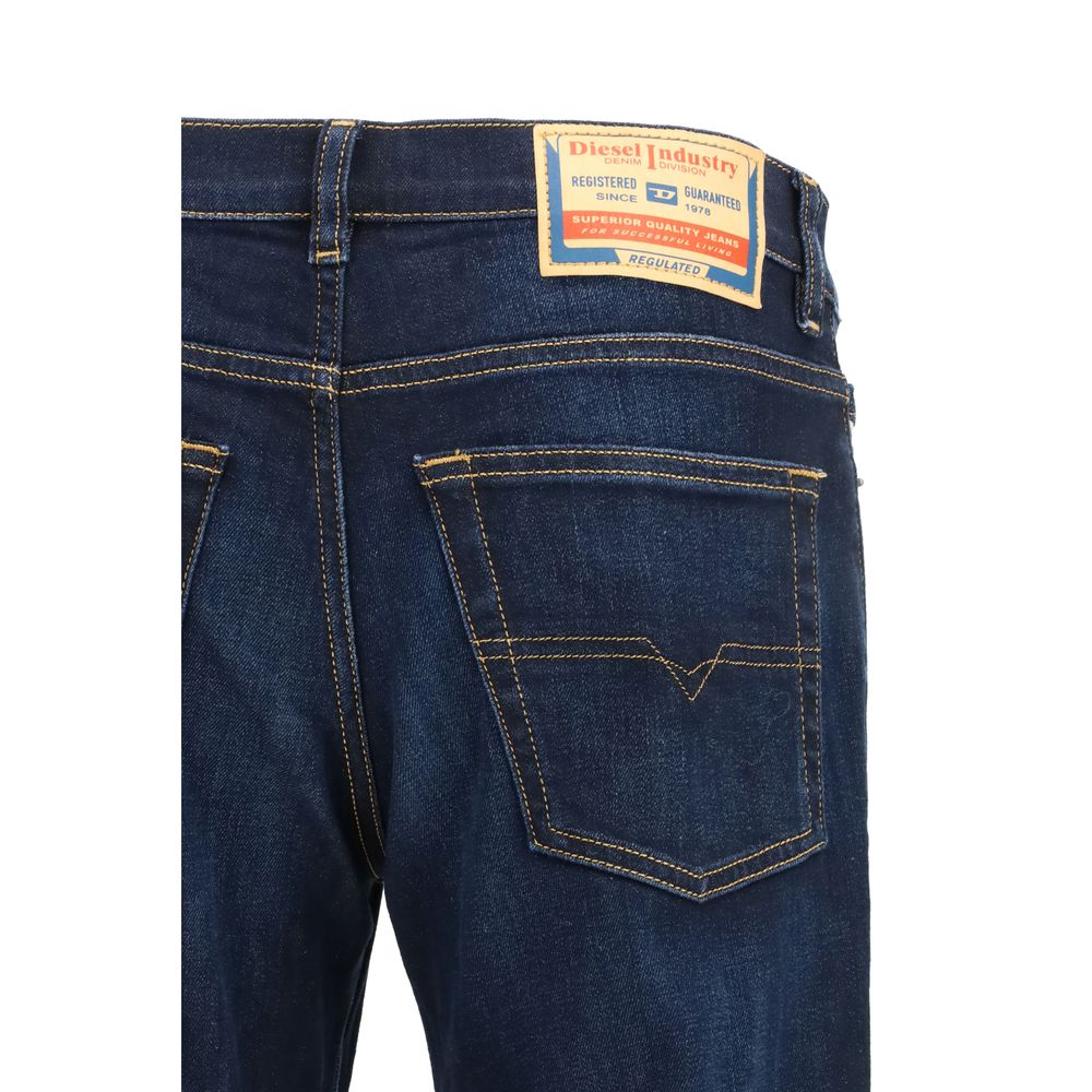 Blue Cotton Relaxed Fit Jeans