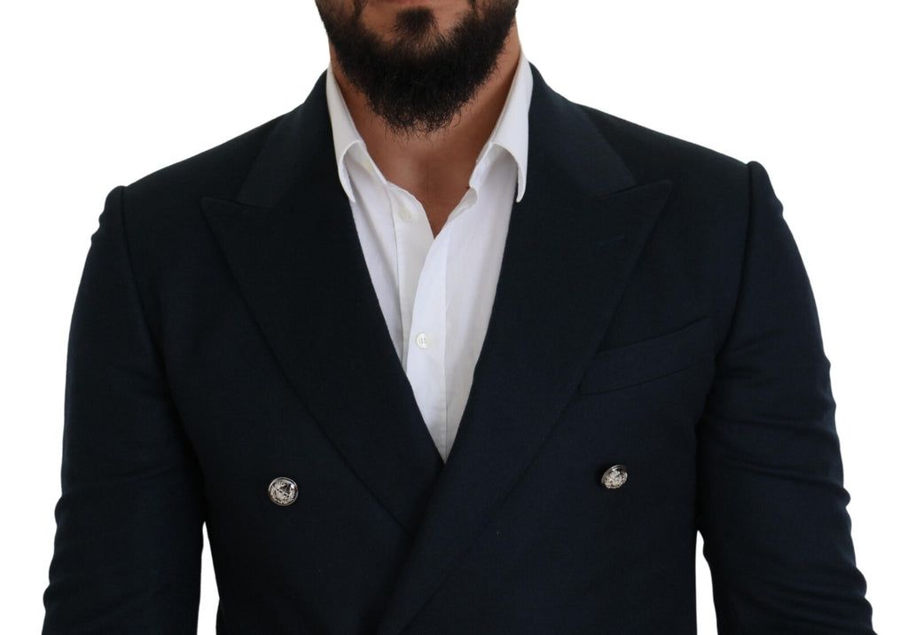 Blue Double Breasted Formal Coat Blazer