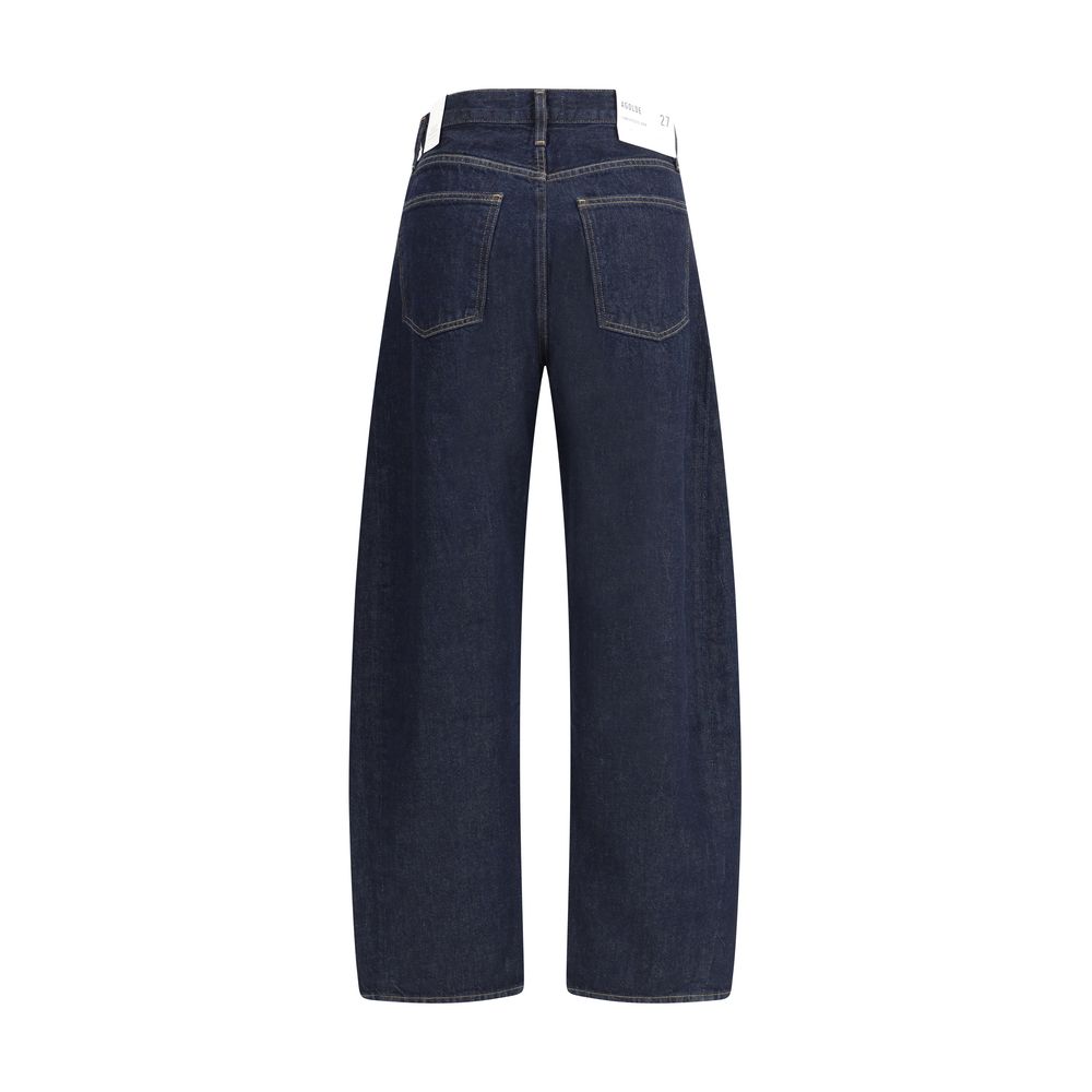 Blue Recycled Cotton High-Waisted Jean