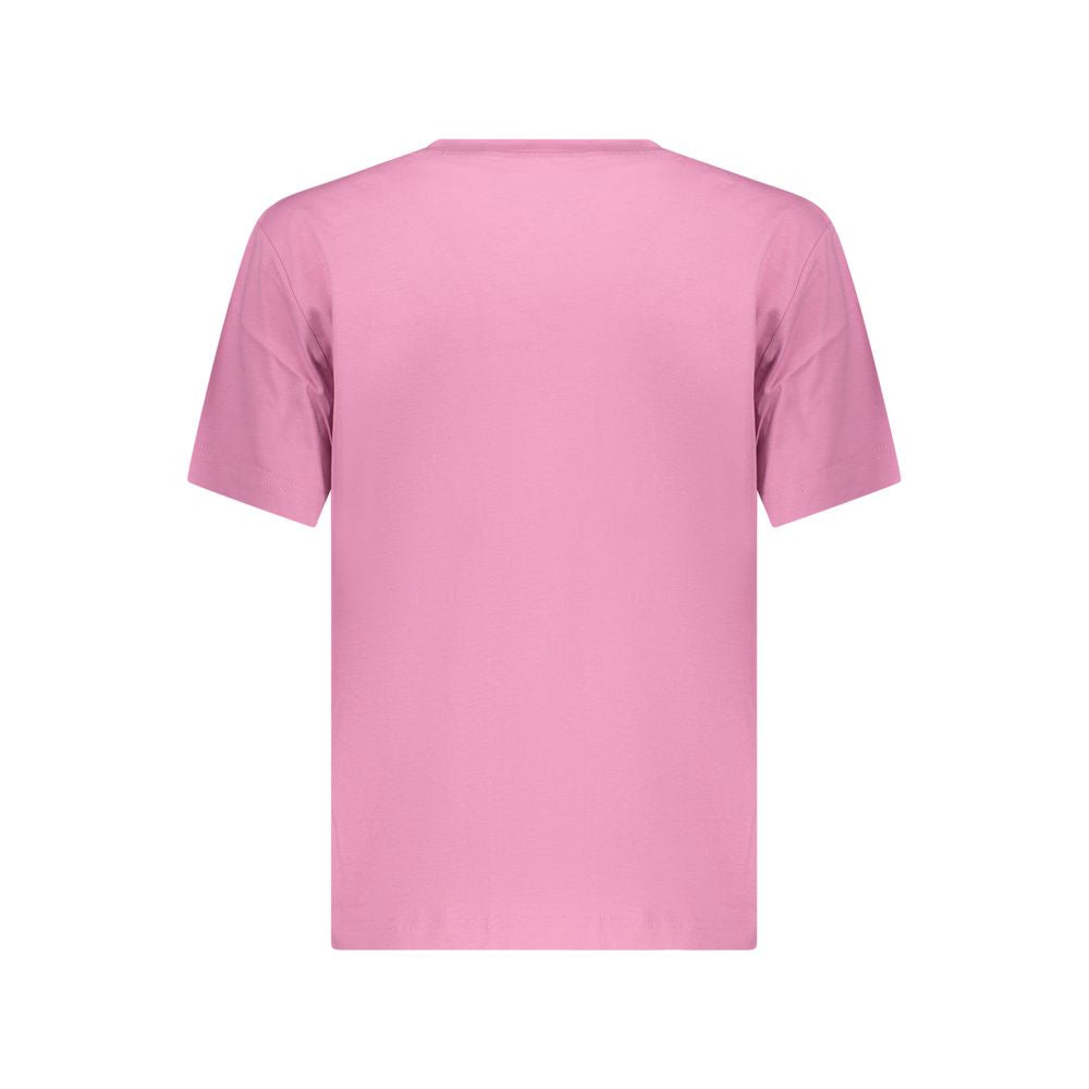 Pink Cotton Women T-Shirt
