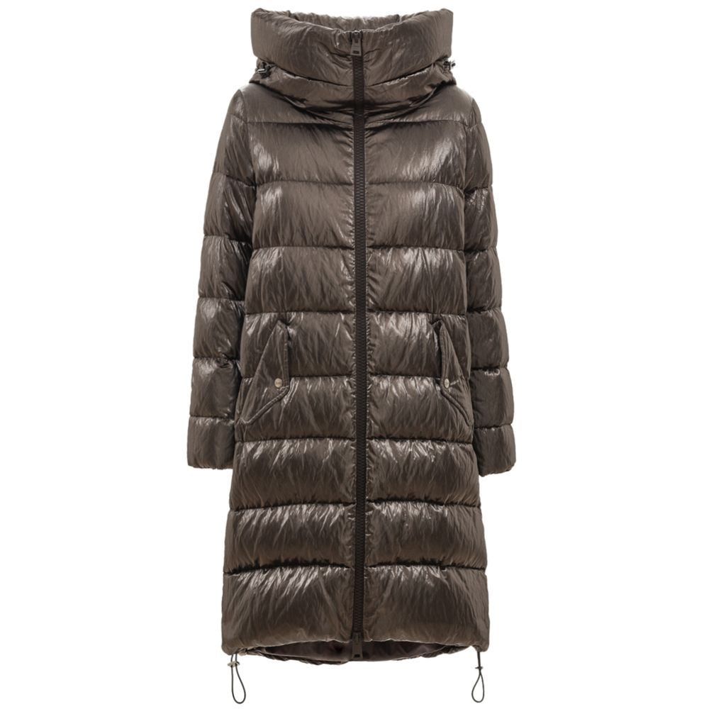 Gray Viscose Parka
