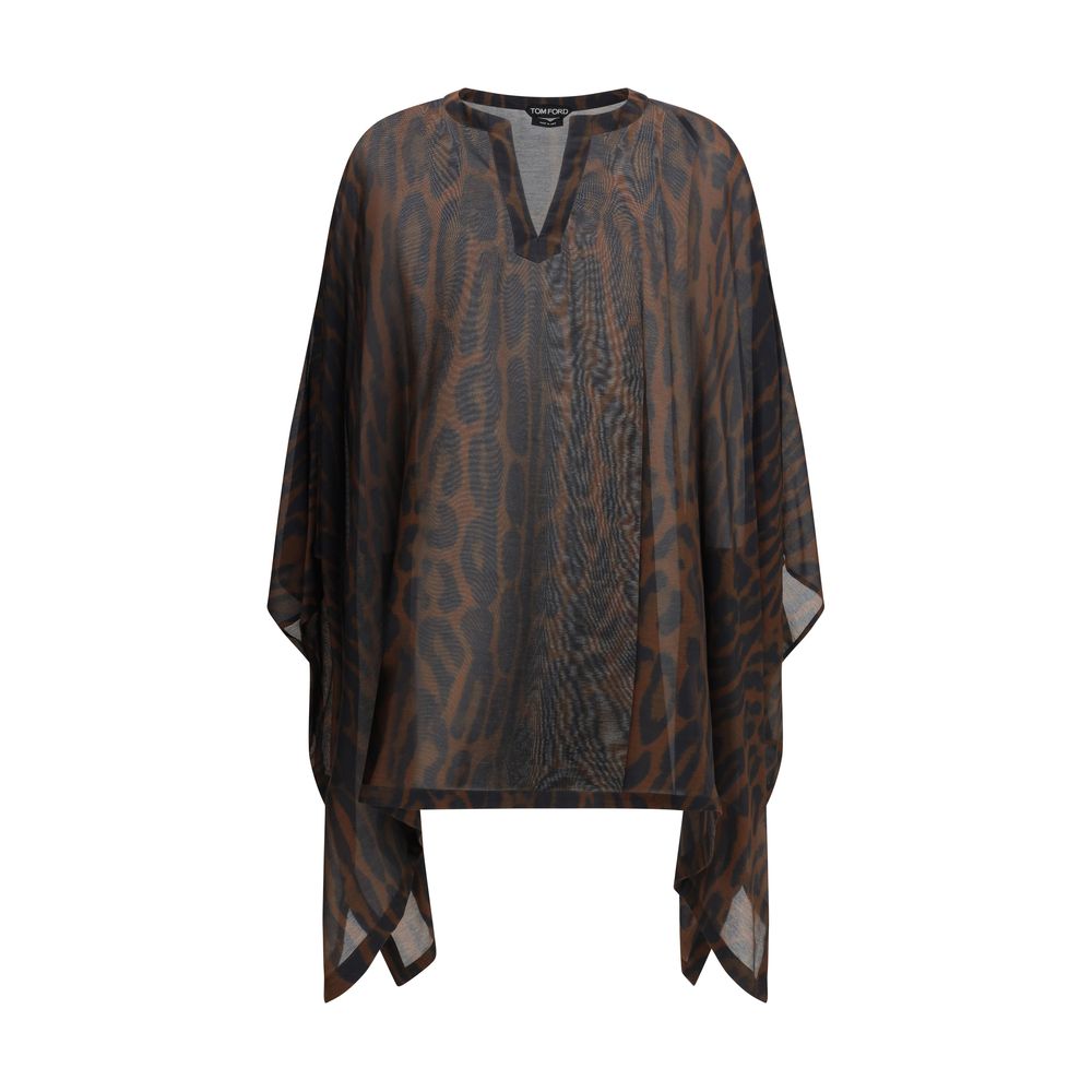 Brown Cotton Casual Dress