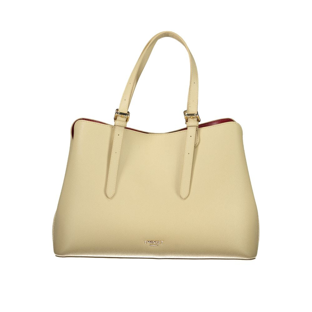 Beige Polyethylene Handbag