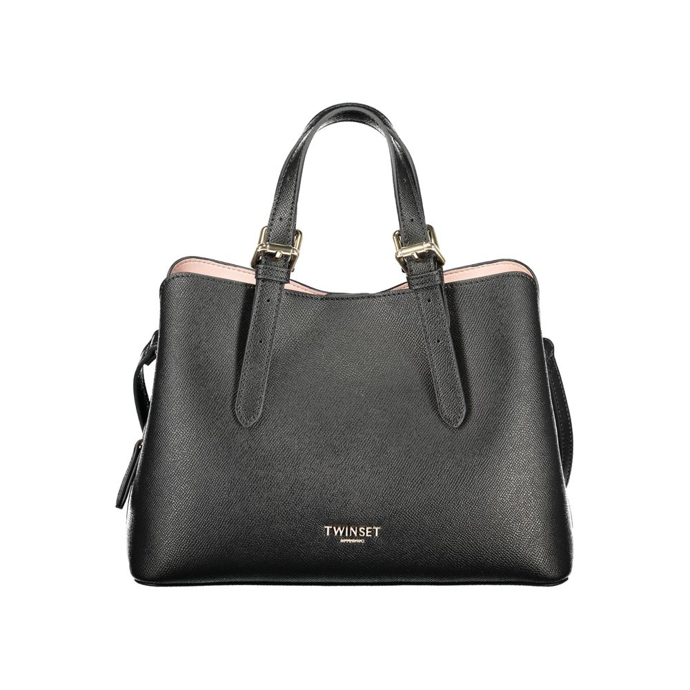Nero Polyurethane Women Handbag