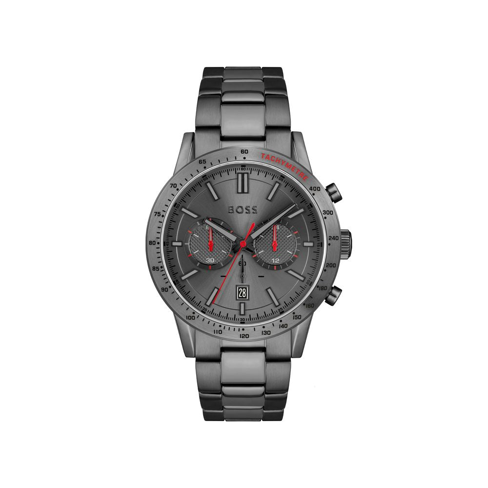Gray Stainless Steel Dress Watch