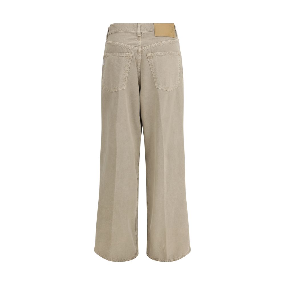 Beige Cotton Jeans Denim
