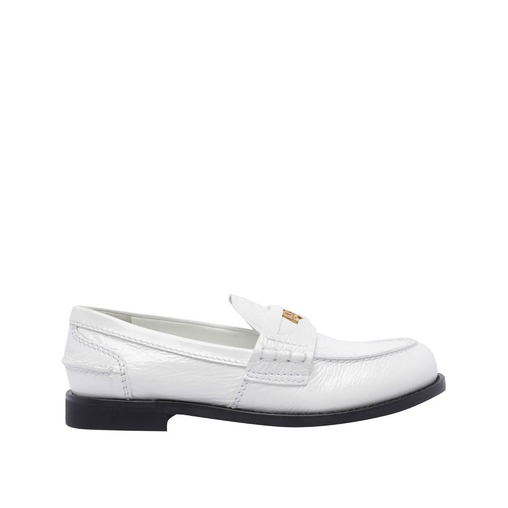 White Leather Slip-On Loafers