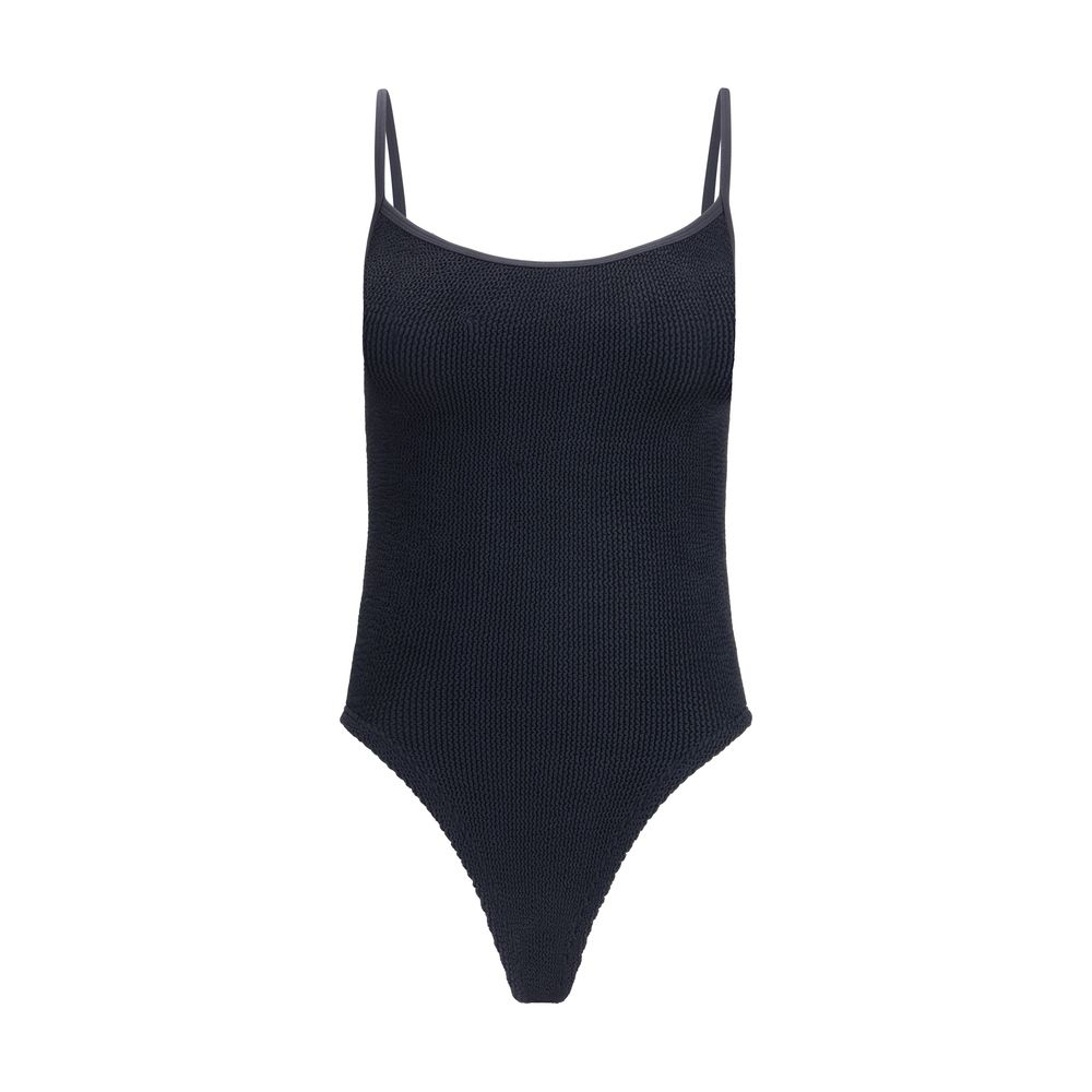 Black Polyamide One-Piece Swimsuit