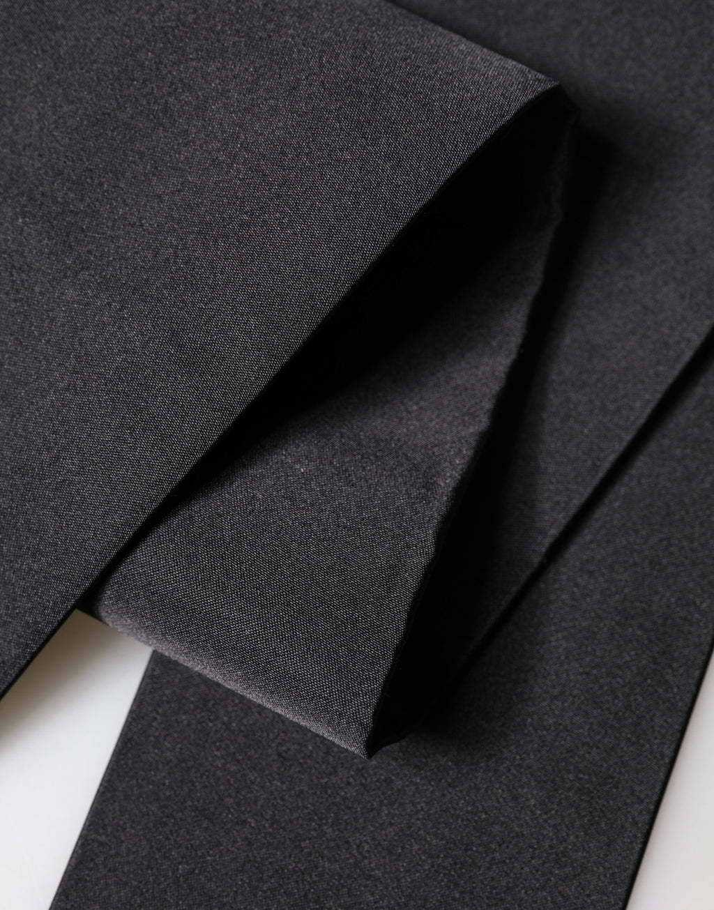 Black Silk Fringe Neck Wrap Foulard 160.5cm x 8cm  Scarf