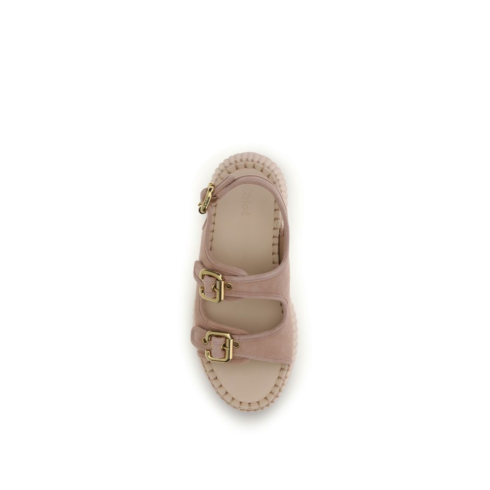 Multicolor Calf Leather Bos Taurus Platform Sandals