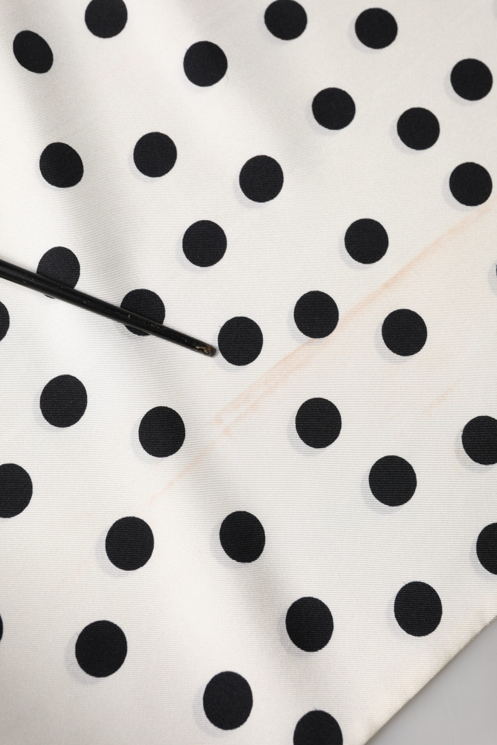 White Black Polka Dot Neck Wrap Foulard 165.5cmx32cm Scarf