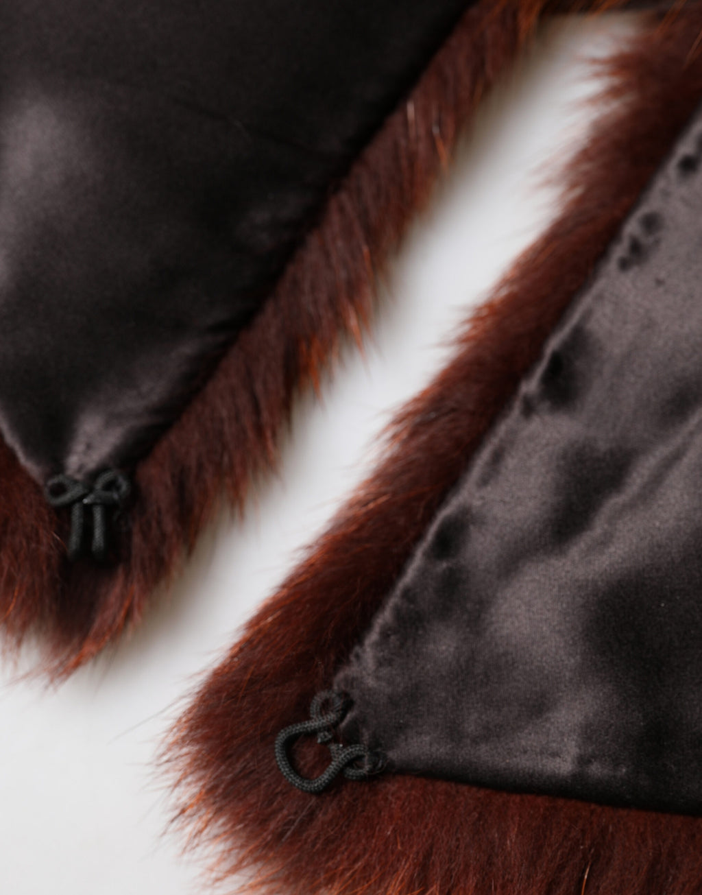 Brown Mink Fur Collar Women Neck Wrap 60cm x 14cm  Scarf