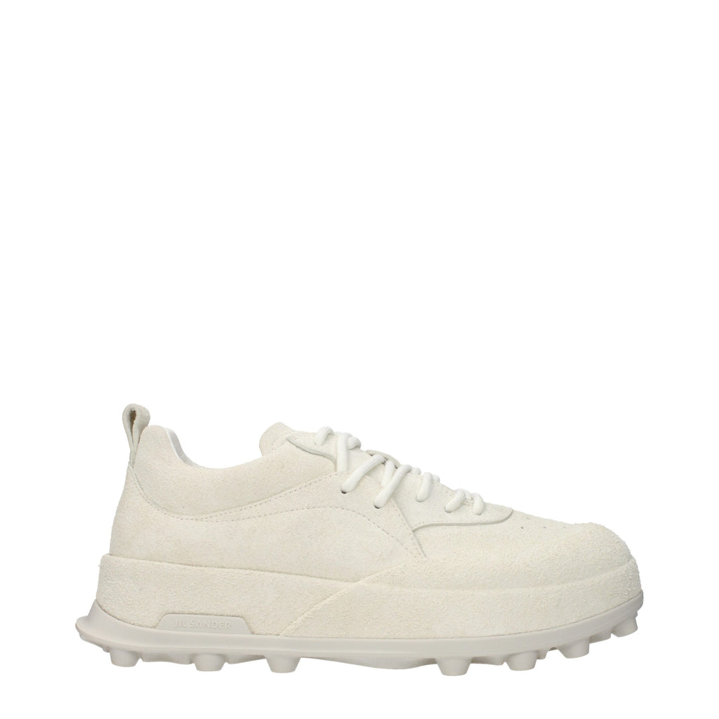 Beige Leather Sneakers