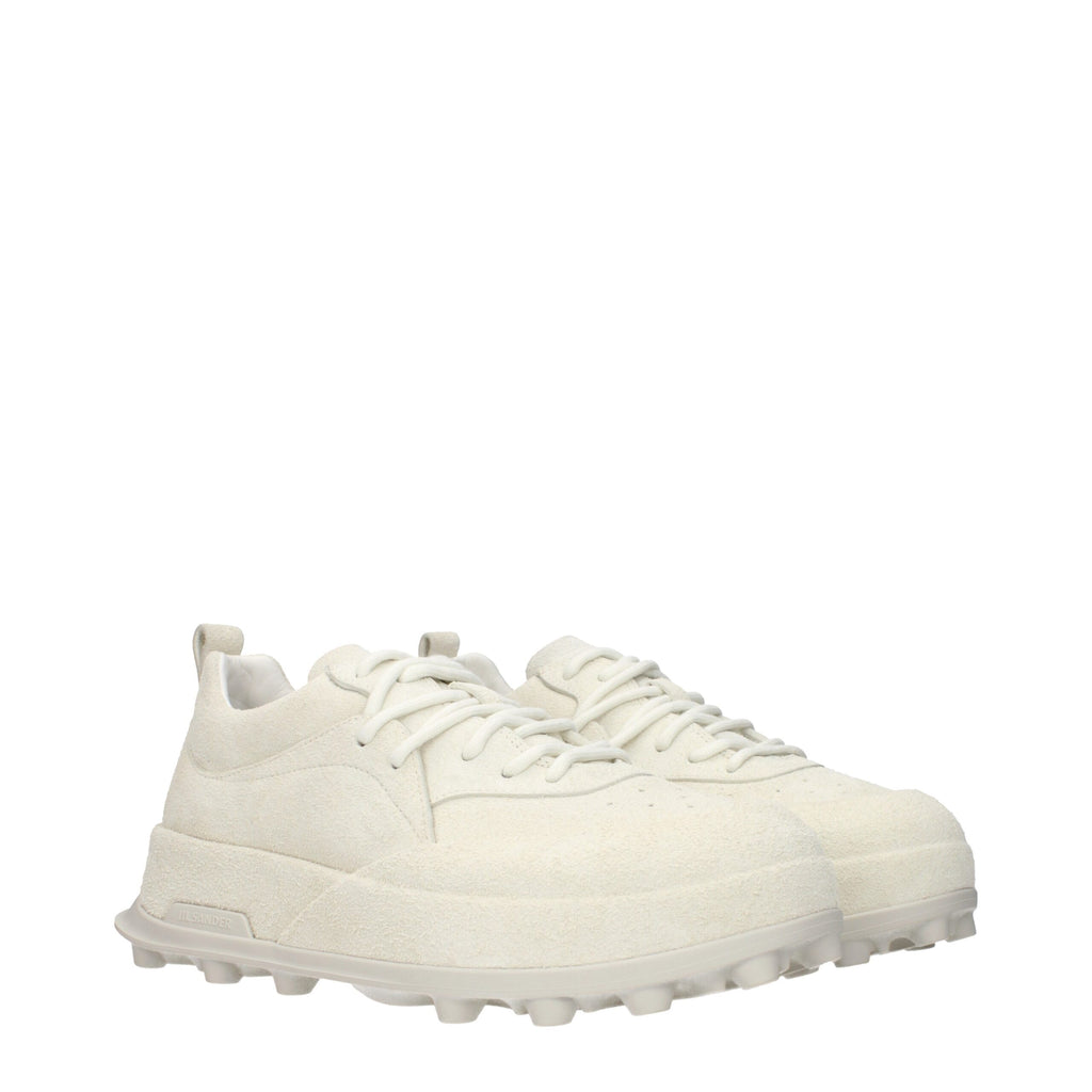 Beige Leather Sneakers