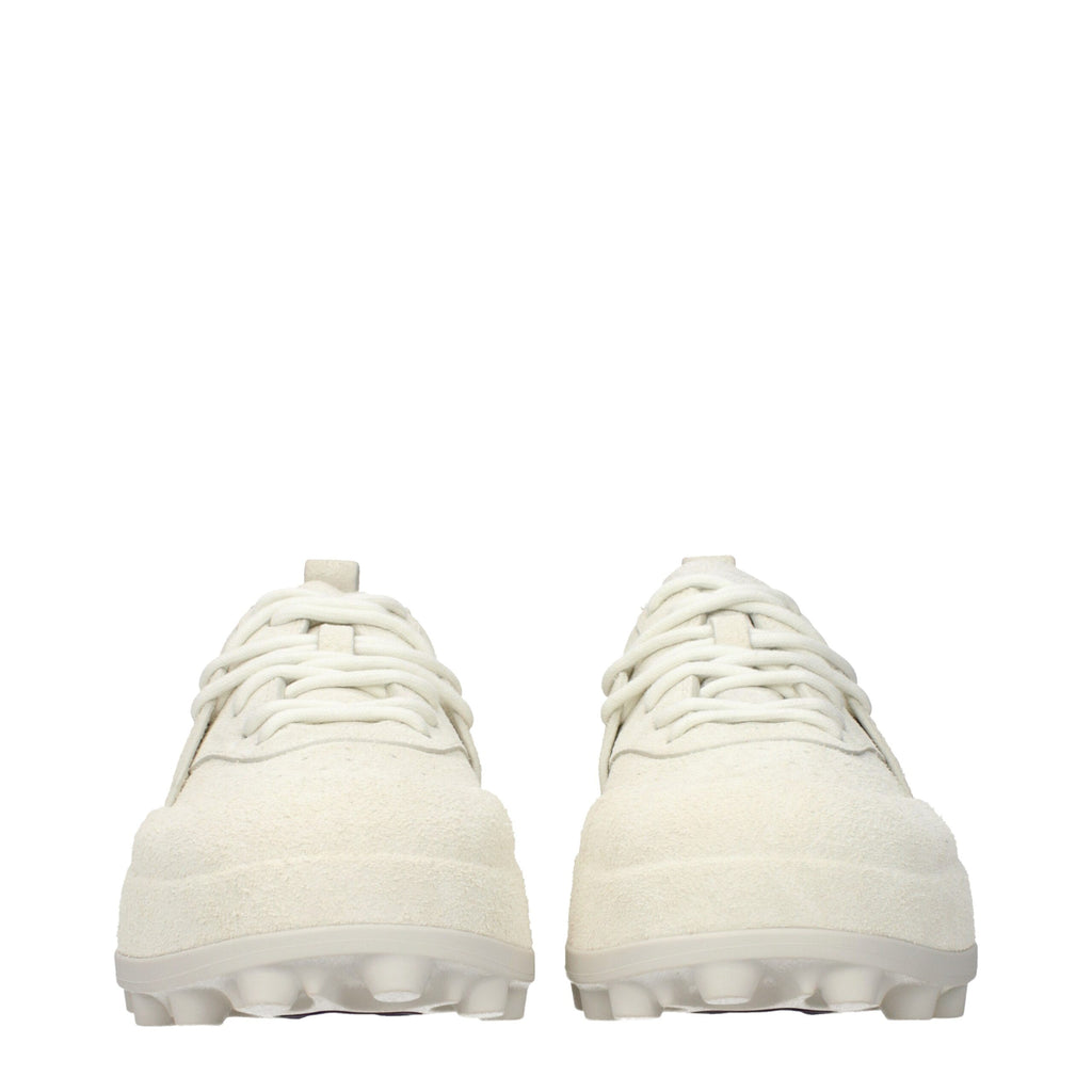 Beige Leather Sneakers