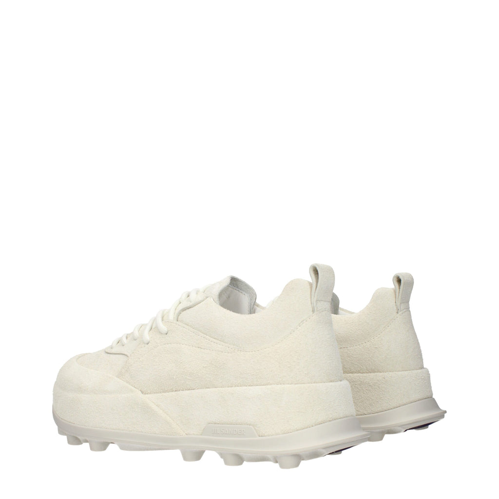 Beige Leather Sneakers