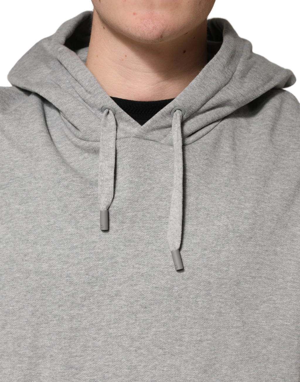 Gray Cotton Hooded Sweatshirt Sweater