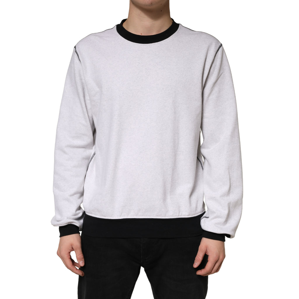 Light Grey Cotton Crewneck Sweatshirt Sweater