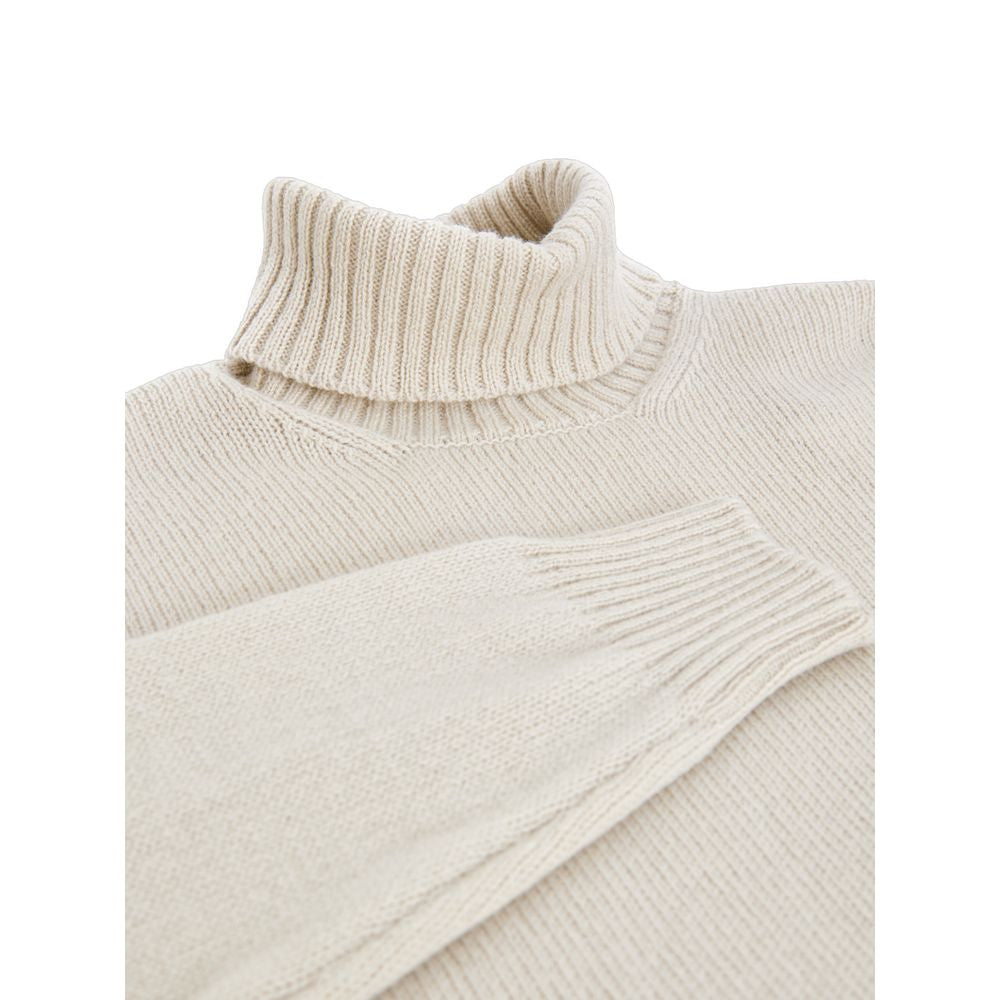 Beige Wool Turtleneck